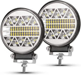 4 Inch 102W LED Light Pods Tractor Work Light Spot Flood Driving Small Light Bar Waterproof for Truck Equipment Vehicle Picku
