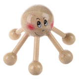 Home Office 6 Points Tension Relief Wood Head Scalp Massage Equipment