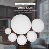 Good Price 3w 6w 9w 12w 18w 24w Waterproof Flat Led Panel Lamps Recessed Round Square Ultra Thin Slim Led Ceiling Panel Light