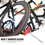 Bicycle Concealed Spoke Wrench Steel MTB Mountain Road Bike T Shaped Sleeve Built-in Spoke Cap Tool 3.2/4.7/5.5mm