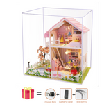 Flower Room Diy DollHouse Wooden Miniature Furniture Doll House maison Model Building Kits casa Toys For Kids Girls Xmas Gifts