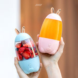 Portable Cute Rabbit Ears Electric Juicer Cup Household USB Charging Mini Smoothie Fruits Blender Outgoing Extractor