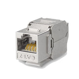 RJ45 Keystone Cat7 Cat6A Shielded FTP Zinc Alloy Module 10GB Network Keystone Jack Connector Adapter Cat7 Rj45