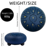 6 Inch 11 Tones C Key Steel Tongue Drum Tamborine Mini Snare Drum Set  Percussion Instruments Musicales Profesional Yoga Gifts
