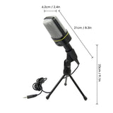 Microphone Condenser Microphones With Tripod And 3.5mm Audio Cable For Computer Desktop Gaming Net Meeting Podcasting