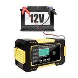 Car Battery Charger Digital LCD Display Full Automatic 12v Car Battery Charger Power Puls Repair Chargers Wet Dry Lead Acid