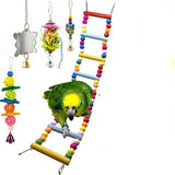 10PCS Bird Toy Set Parrot Toys Metal Rope Ladder Stand Budgie Accessories Perch Primary Color Parkiet Speelgoed Jouet Perroquet