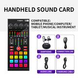 Mobile phone sound card KB11 live broadcast set Outdoor anchor singing special microphone complete equipment