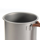 Ultralight 450ml Titanium Coffee Cup Tea Cup Water Mug with Foldable Handles for Home Outdoor Camping Hiking Backpacking Picnic