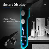 Smart Water Flosser Water Thread Oral Dental Irrigator Intelligent Display Portable 5 Modes 330ML Tank Water Jet Waterproof IPX7