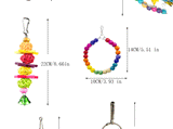 15 PCS Set Combination Parrot Bird Toys Articles Parrot Bite Pet Bird Toys For Parrot Training Bird Toy Swing Ball Bell Standing