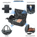 45L Carry-on Duffel Bag Large Travel Sports Business Bag Multiple Pockets Backpack Garment Suit Dress Bag with Shoe Compartment