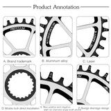 30T 32T 34T 36T 38T 40T Round Oval Chainring Narrow Wide Single Chainring for 12 Speed Bicycle Chain Ring Parts K3NC