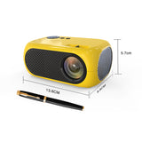 Salange M24 Mini Projector LED Portable Beamer Compatible with HDMI USB TF Card 640*480P Support 1080P Video Projetor Kids Gift