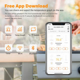 Inkbird Digital Meat Thermometer IBBQ-4BW BBQ Kitchen Utensil Cooking with Graph Alarm for Grill Smoker Oven via Wi-Fi Bluetooth