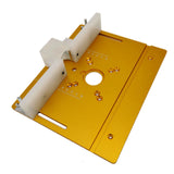 Aluminum Router Table Insert Plate W/ Miter Gauge for Woodworking Benches Table Saw Multifunctional Trimmer Engraving Machine