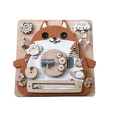 Baby Toy Busy Board Montessori Basic Life Skills Toys Cartoon Owl Cat Early Education Fun Training Cognitive Toys Kid Xmas Gift