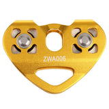 1 Pcs O Shape 25KN Alloy Steel Safety Buckle Professional Rock Climbing Carabiner Main Lock &amp; 1 Pcs 30KN Pulley Tandem Pulley Ta
