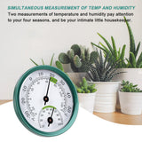 57MM Mini Round Wall Hanging Household Alloy Aluminum Analog Thermometer Hygrometer Temperature Humidity Meter No Need Battery