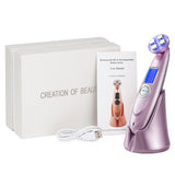 Radio Frequency EMS Mesotherapy Electroporation Facial LED Photon Skin Tightening Beauty Device Microcurrents Eye Care Massager