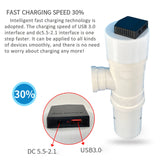 50W USB 3.0  Charging Hydropower Pipe Spiral Hydrogenerator Low Speed High Power Permanent Magnet Power Generation 15V DC5.5-2.1