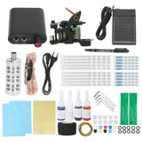 Tattoo Machine Kit Disposable Tattoo Needles Complete Tattoo Kit Silicone Tattoo Practice Skin 90‑265V for Tattooist for
