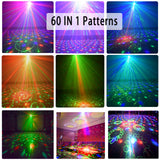 USB RGB Stage Light LED Disco Lights Crystal Magic Ball Lamp With RG Laser Projector DJ Party Holiday Christmas Party Lights