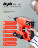 100-240V 21V 2.0Ah Electric Impact Drill Hammer Electric Cordless Drill Powerful Speed ConcreteBreaker W/ One Battery