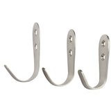 3 Sizes Stainless Steel Door Hooks Hanging Hanger Holder for Hanging Coat Cloth food in kitchen Strong