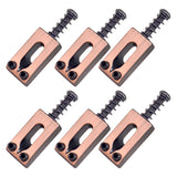 6Pcs Tremolo Fixed Bridge Saddles with Spring Saddle Stringed for Electric Guitar Bridge Accessories