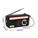 Solar Power Emergency Radio Hand Crank Dynamo Portable AM/FM Weather Radio Flashlight Reading Lamp 2000mAh Power Bank For Phone