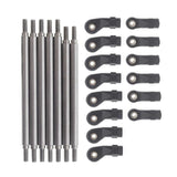 6MM Stainless Steel Metal M4 Link Rod Linkage Kit for Redcat GEN8 1/10 RC Crawler Car Upgrade Parts