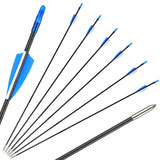 6/12/24/36PCS/LOT 80cm Fibreglass Arrows Archery Arrows Nocks compound bow Recurve bow Hunting and Target Practice arrows