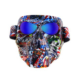 Skull Motorcycle Face Mask Goggles Outdoor Ski Glasses Halloween Mask Motorcycle Cycling Shooting Hunting Mask Sunglasses Snow