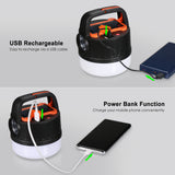 Solar LED Camping Light USB Rechargeable Bulb For Outdoor Tent Lamp Portable Lanterns Emergency Lights Hurricane For BBQ Hiking