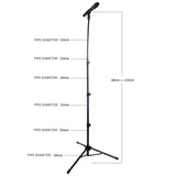 1 Set Height-Adjustable Microphone Stand, Stage Hosting Microphone Stand, Floor Tripod Gooseneck Microphone Stand