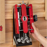 Precision Mortising Jig &amp; Loose Tenon Joinery Jig 2 in 1 Punch Locator Doweling Red 180*180*23mm