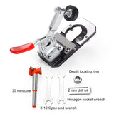 Aluminium Alloy 35mm Carpenter Woodworking Hole Opener Hinge Drilling Opener Hole Puncher Hinge Drilling Installation Accessory