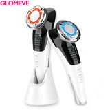 Ultrasonic Hot Cold Iontophoresis Face Lifting Massage LED Photon EMS Facial Microcurrent Skin Rejuvenation Machine Beauty Care