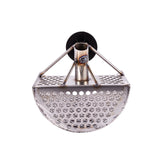 Sand Scoop for Metal Detecting, Stainless Steel with Hexahedron 7Mm Holes for Beach Treasure Hunting Plastic Handle