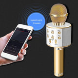 Portable Bluetooth Karaoke Singing Microphone Wireless Handheld Smartpnone Speaker Mic for Home KTV Outdoor Party
