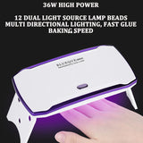 New Mini Foldable Nail Dryer UV LED Lamp Portable USB Curing All Gel Nail Polish 24W Nail Dryers 12 Lamp Beads