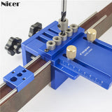 08400 Upgraded Dowelling Jig Set High Precision Woodworking Tool Drill Guide DIY Hole Drilling Locator Tool Kit