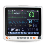 Portable 12.1" Touch Screen Patient Monitor Vital Signs ECG NIBP RESP TEMP SPO2 PR