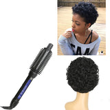 18Mm Electric Comb Hair Brush 2 in 1 Pro Ceramic Hair Curler Hair Curlers Roller Styling Tools Hair Curling Iron Multifunction E
