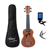 Full Pack Aiersi 21 Inch Soprano Spruce Mahogany ukulele With Dolphin Pineapple Design Ukelele Guitar With Bag Tuner Capo