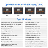 80A PWM Solar Charge Controller Self-Adapting LCD Solar Panel Battery Charge Discharge Regulator 5V USB Output Temperature