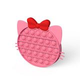 Kawaii Fidget Toys Newest Bow Pink Cat Push Bubble Autism Special Needs Anti Stress Relief Toys Gift Toys Kids