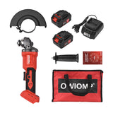 20V Cordless Angle Grinder Electric Angle Grinder100mm 10000RPM Brushless Motor 2-Position Adjustable Auxiliary Electric Grinder