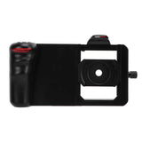 Phone Video Rig Universal Handheld Phone Stabilizer Convenient Broad Sight Bottom 1/4in Thread with Wide Angle Macro 2 in 1 Lens